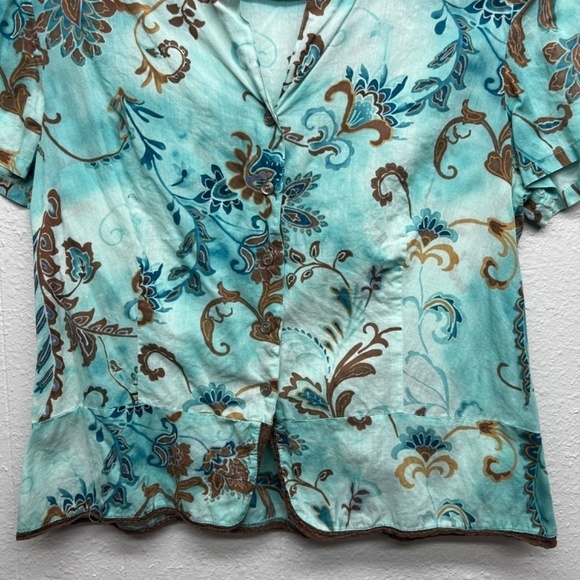 Requirements Y2K Bohemian Fairy Cottage Whimsy Womens Lightweight Top Sz Large - Picture 4 of 9